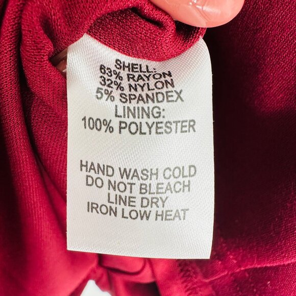 Lulus Classic Glam Off-The-Shoulder Burgundy Back Zip Stretch Mini Dress Size S - Picture 8 of 9